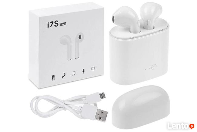 SŁUCHAWKI BLUETOOTH IPHONE TWS i7 i7s 5 6 7 8 X ANDROID