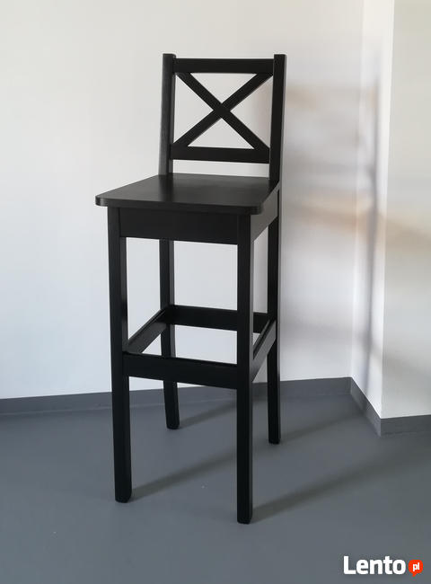 czarne i białe krzesło barowe hoker drewniane krzesła hokery