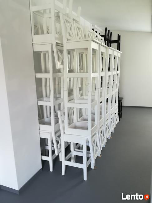 biały hoker kuchenny krzesła barowe białe hokery drewniane x