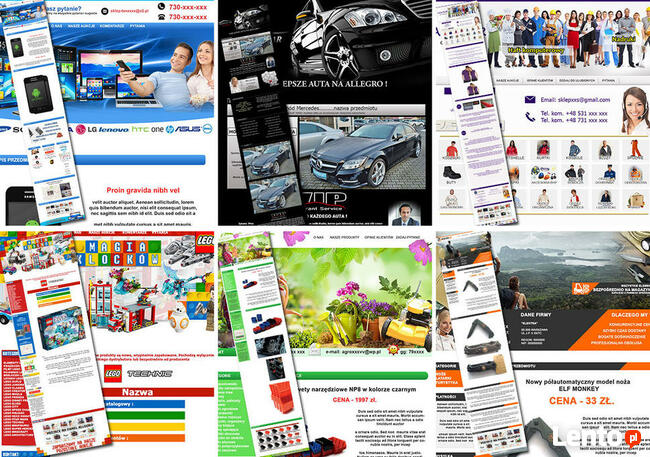 Szablony Allegro / eBay (PL,ENG, DE) Strony internetowe ,LOGO