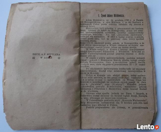 GRAŻYNA Powieść Litewska 1928 Mickiewicz Biblioteka Klasyków