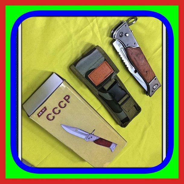 JB Potężny Nóż Bagnet Sprężynowy Ak47 Sztylet Wojskowy 34cm