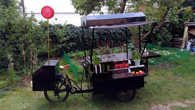 Rower gastronomiczny, cafe bike, napęd elektryczny, solar