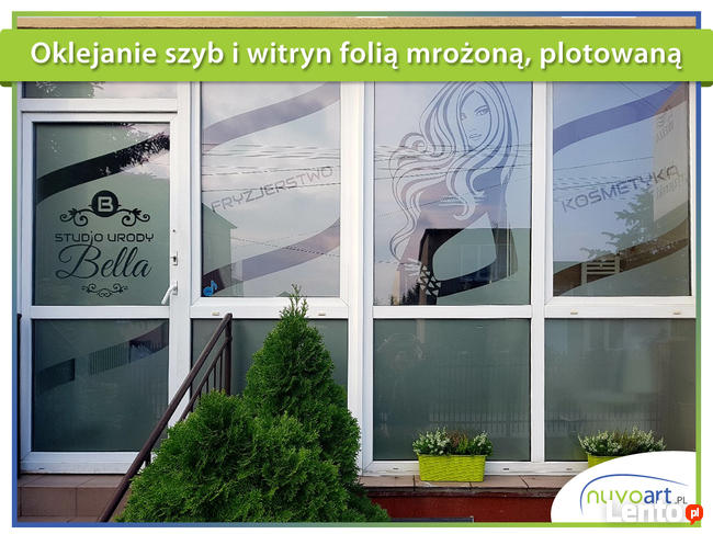 Oklejanie szyb i witryn lokali folia mrożona i inne Kraków