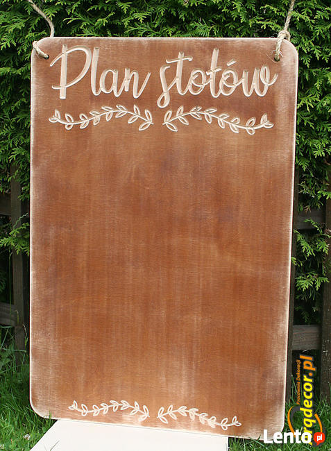 Rustykalna tablica-Plan Stołów, dekoracje rustykalne, ślubne