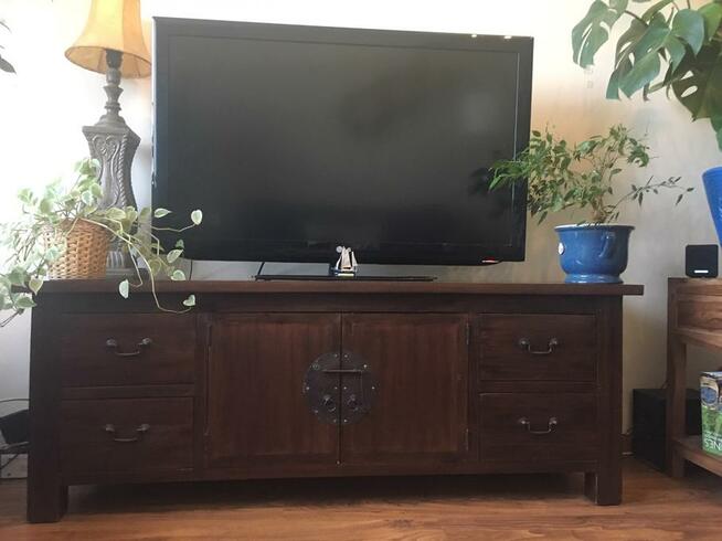 Komoda RTV stolik pod telewizor kolonialna teakowe drewno In