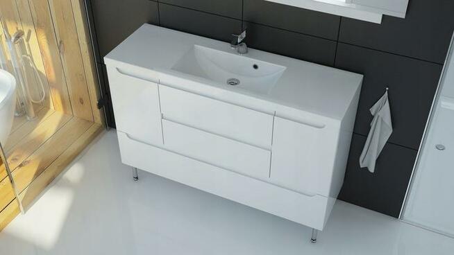 DUŻA Szafka ŁAZIENKOWA stojąca z UMYWALKĄ ETHOS 120cm Polska