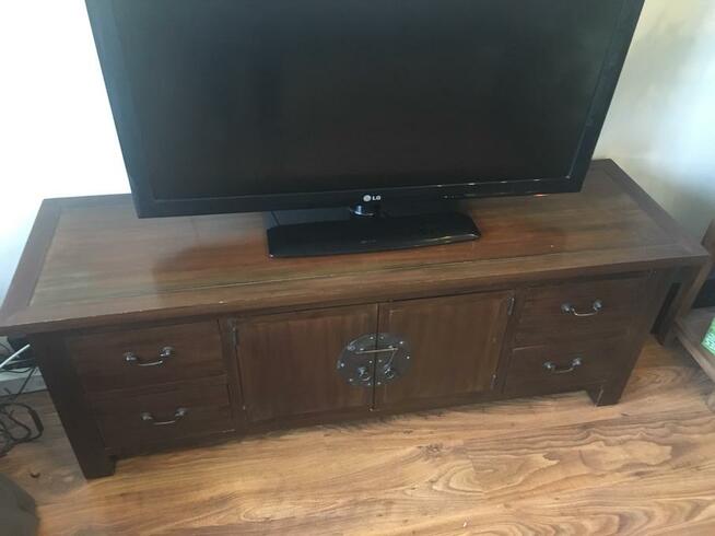 Komoda RTV stolik pod telewizor kolonialna teakowe drewno In