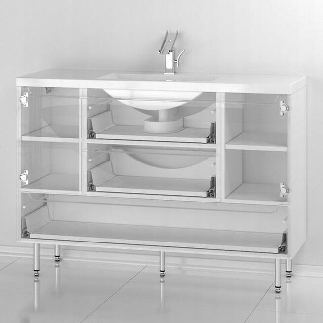 DUŻA Szafka ŁAZIENKOWA stojąca z UMYWALKĄ ETHOS 120cm Polska