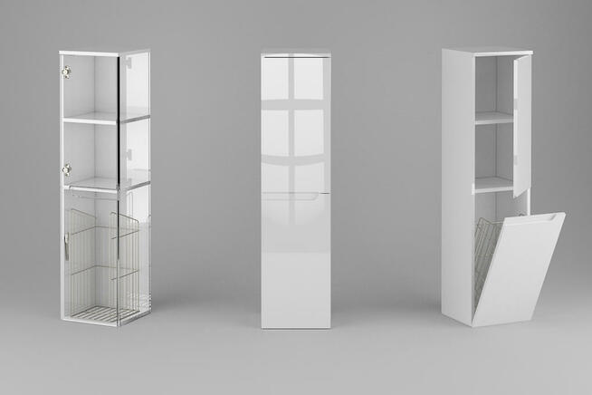 Solidny Słupek Łazienkowy z koszem na pranie ETHOS 2 POLSKI