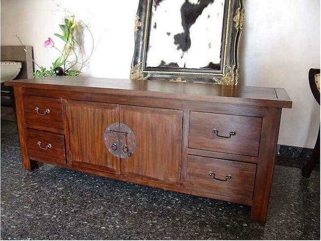 Komoda RTV stolik pod telewizor kolonialna teakowe drewno In