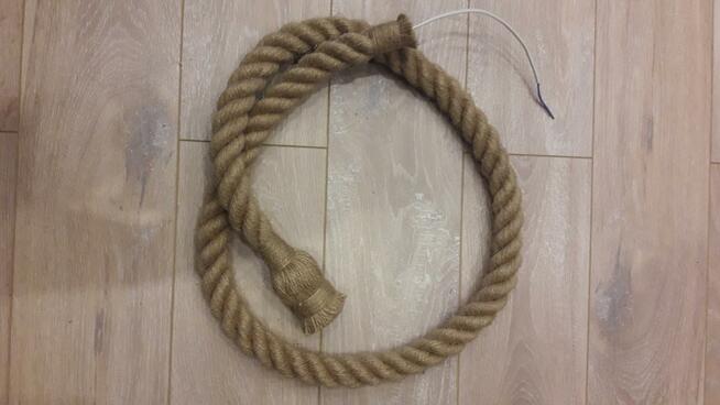 Lampa z liny jutowej sznur do produkcji lamp żyrandol 1x E27