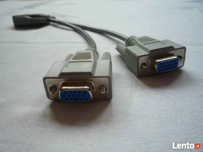 KABEL ADAPTER ROZDZIELACZ VGA M - 2x VGA F
