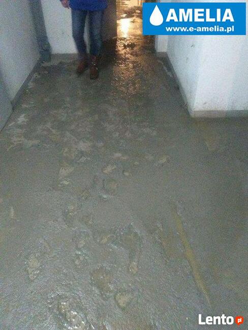 Sprzątanie po wybiciu kanalizacji zalaniu Brzesko