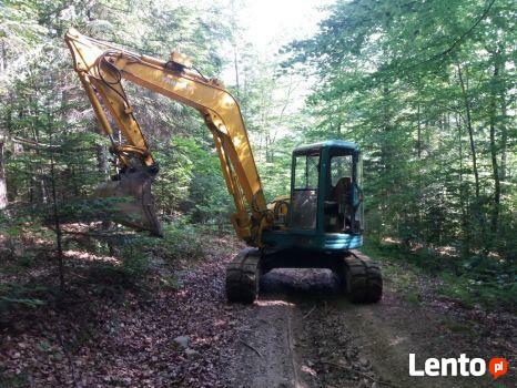 Prace ziemne koparka usługi koparką