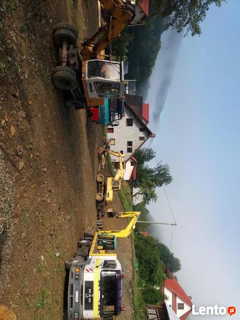 Prace ziemne koparka usługi koparką