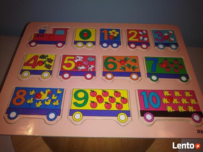 Drewniane układanki z uchwytami