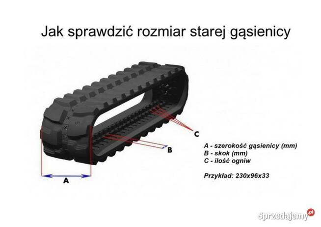 Gąsienica gumowa 500x92x74