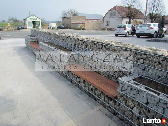 Meble ogrodowe kanapa do ogrodu gabion gabiony