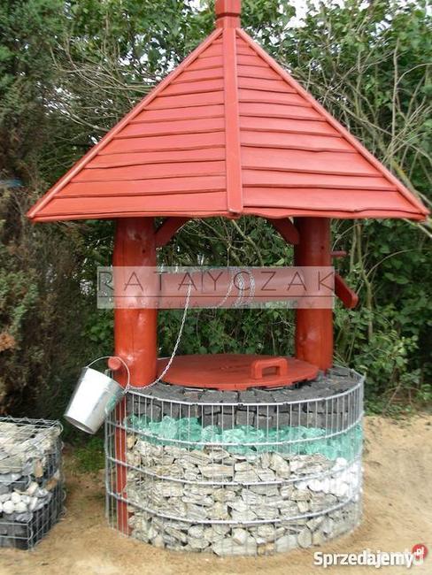 Meble ogrodowe stół ławka taboret gabiony