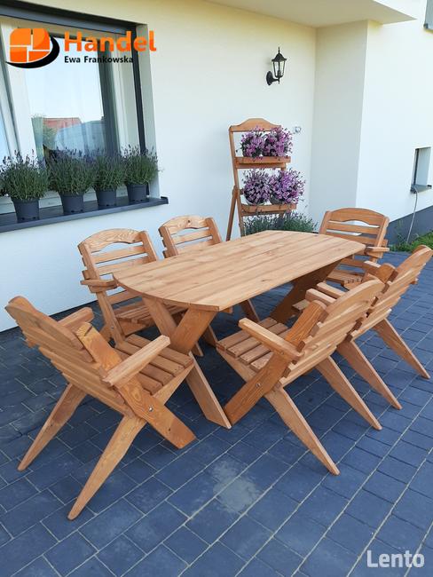 Meble ogrodowe składane drewniane stół krzesła ławka