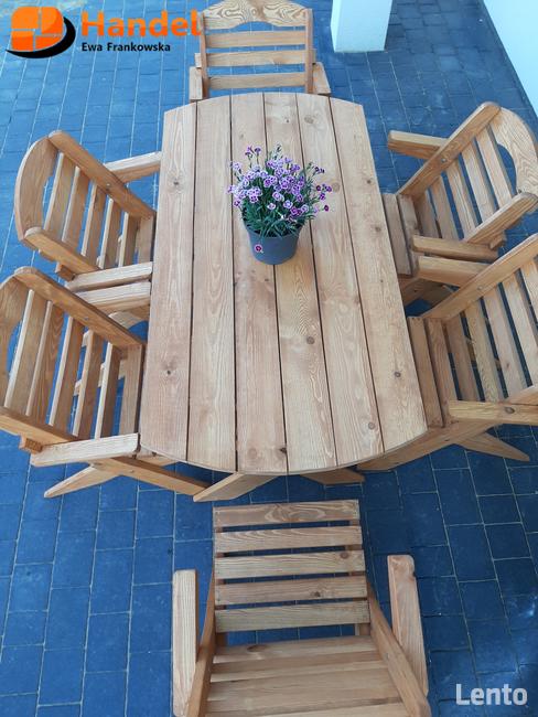 Meble ogrodowe składane drewniane stół krzesła ławka