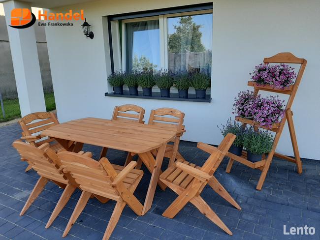 Meble ogrodowe składane drewniane stół krzesła ławka