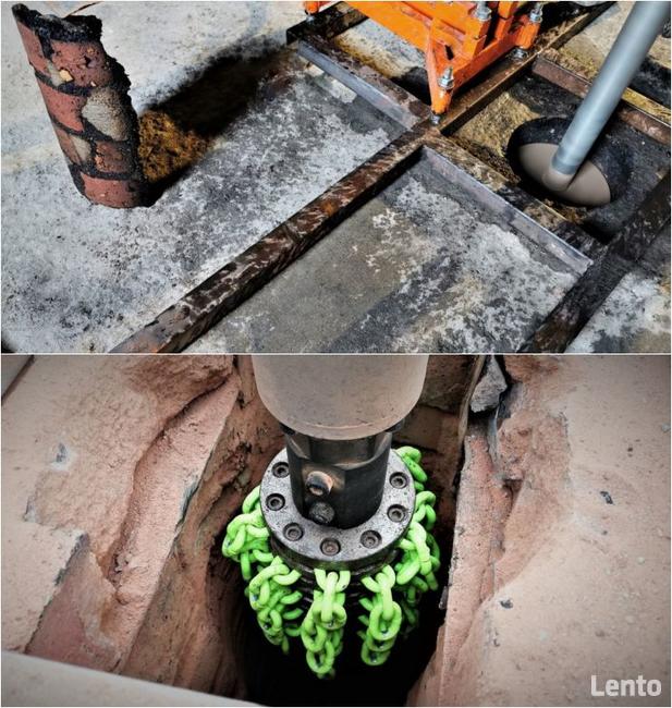 szlamowanie komina uszczelnianie naprawa komina frezowanie