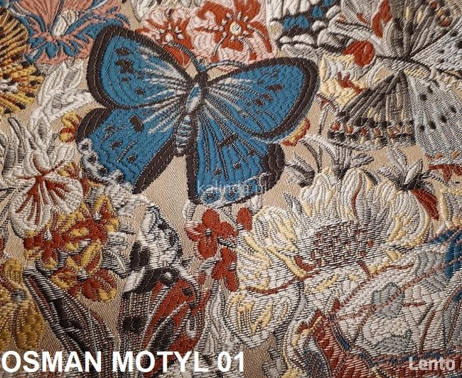 Osman motyle, tkanina obiciowa, meblowa, żakard