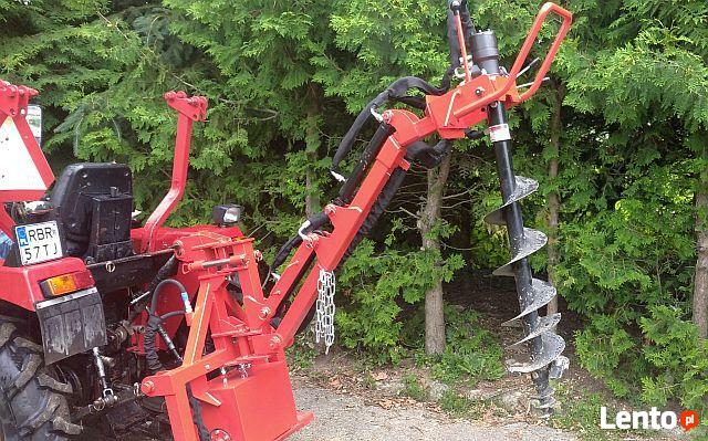 Wiertnica glebowa hydrauliczna, napęd z WOM ciągnika.