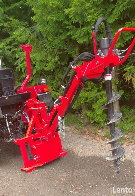 Wiertnica glebowa hydrauliczna, napęd z WOM ciągnika.