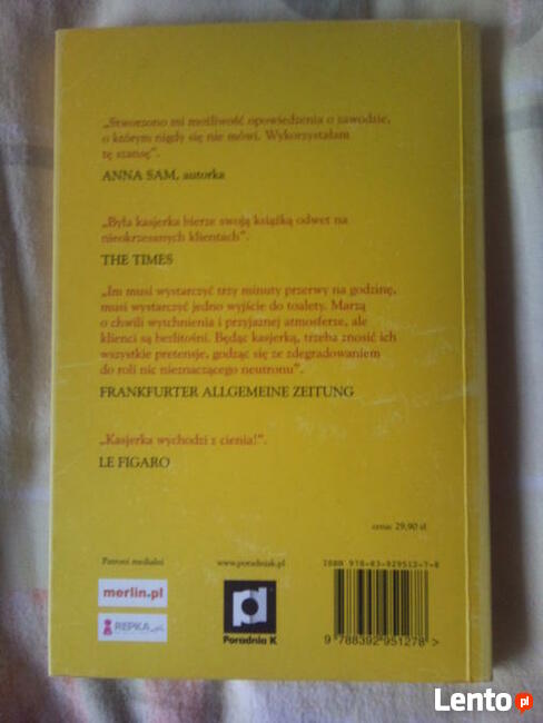 Sprzedam ksiazke Anna Sam - Udręki pewnej kasjerki