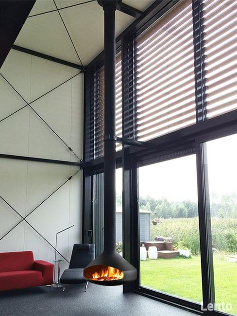 Ekskluzywny kominek wiszący, obrotowy FOCUS model ERGOFOCUS