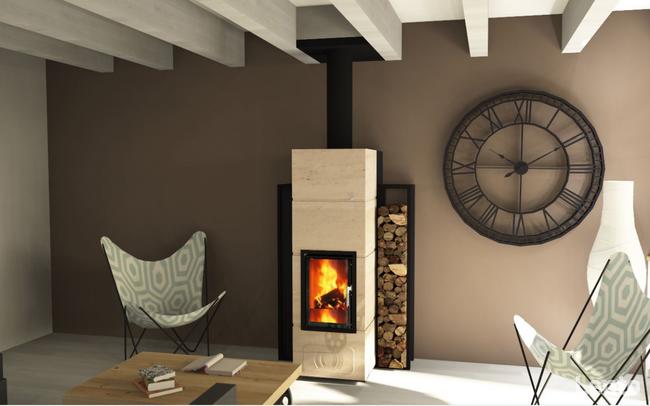 Kominek wkład na pellet i drewno IWONA PELLETS FELIX LONG