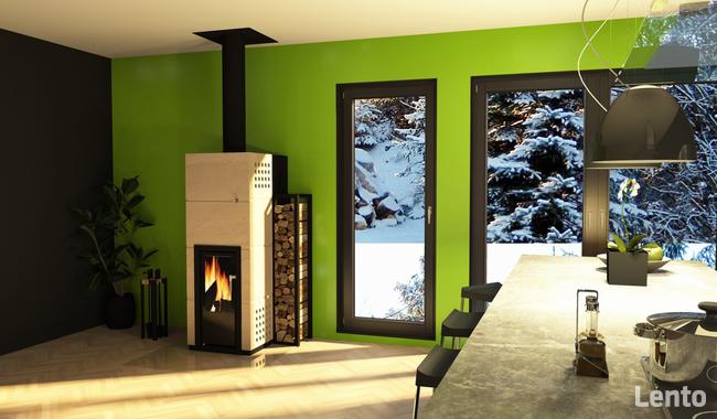 Kominek wkład na pellet i drewno IWONA PELLETS FELIX LONG