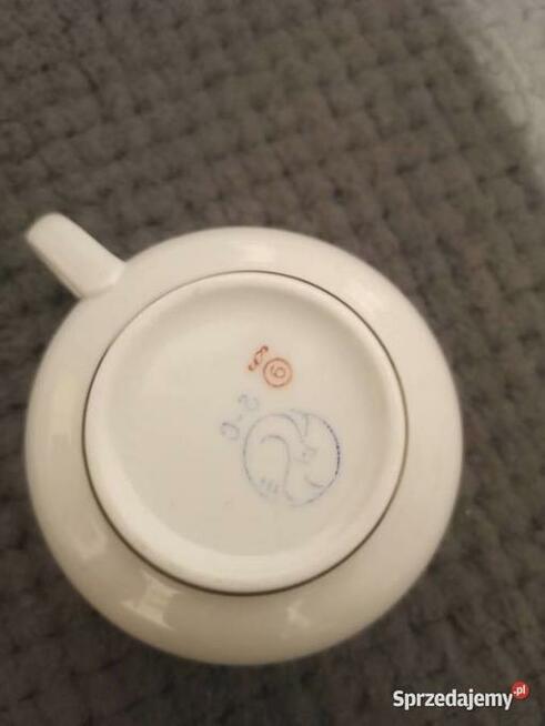 4 filiżanki do kawy herbaty * porcelana PRL w kwiaty maki