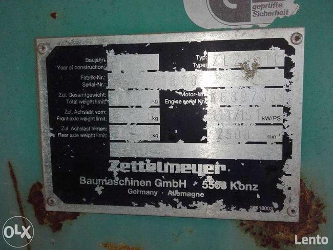 ŁADOWARKA ZETTELMEYER ZL 2001, ROK PROD. 1985