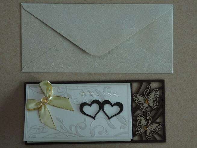 Kartka Rocznicy Rocznica ŚLUBU Drewno Karta Drewniana Ażur 3