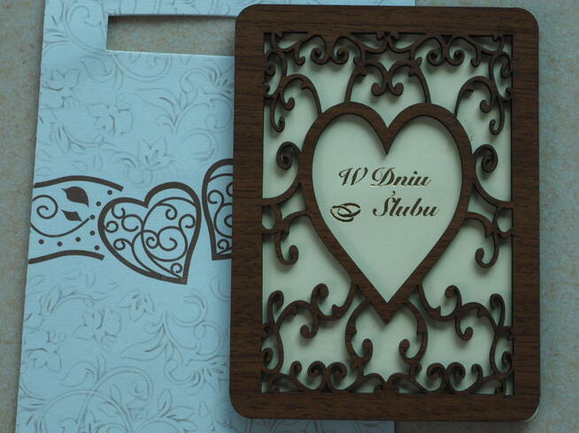 Kartka w dniu Urodzin Karta 50 urodziny urodzinowe Drewno 2w