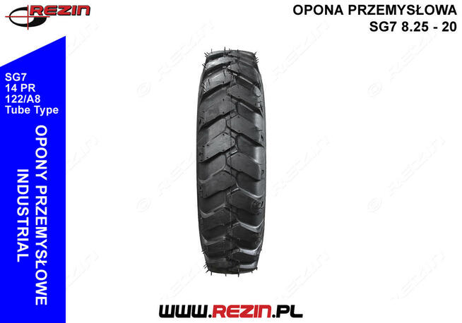 Opona przemysłowa SG7 9.00 - 20 REZIN POLSKA BIEŻNIKOWANA
