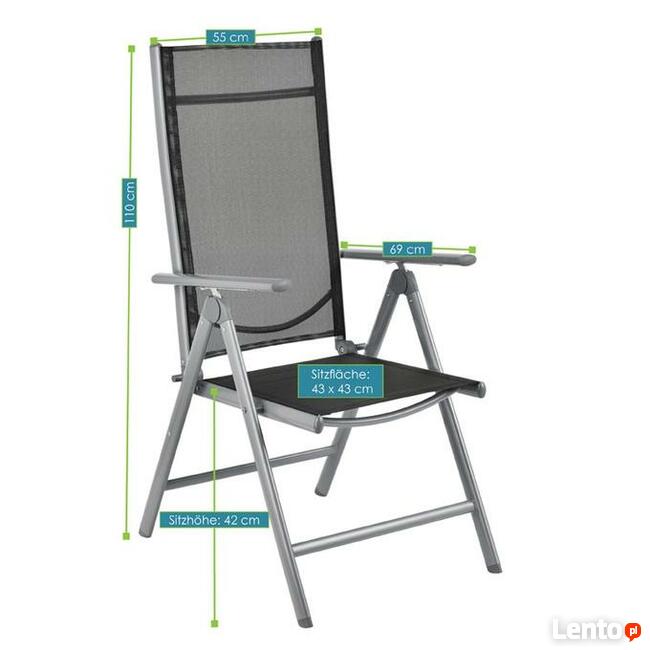 395 MEBLE OGRODOWE ALUMINIOWE 9-ELEM.KOMPLET RATY