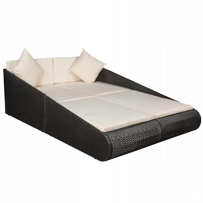 731 LEŻANKA MEBLE OGRODOWE RATTAN ŁÓŻKO LEZAK 2-os