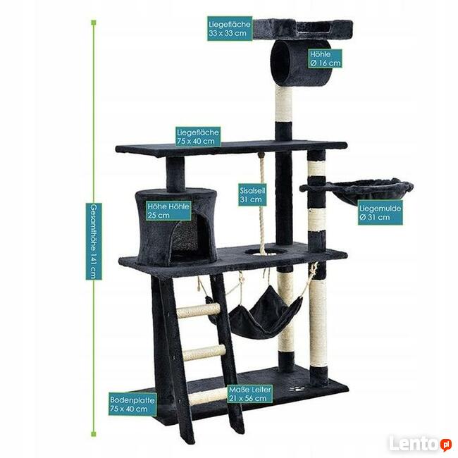 707 NOWOCZESNY DRAPAK DLA KOTA DOMEK BUDKA RATY