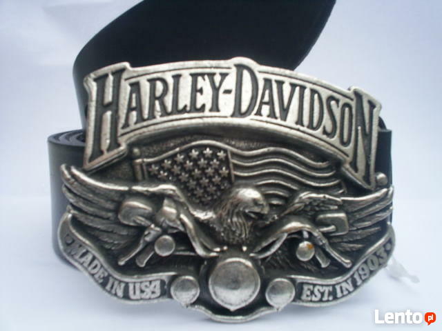 Pasek harley skora davidson klamra kierownica