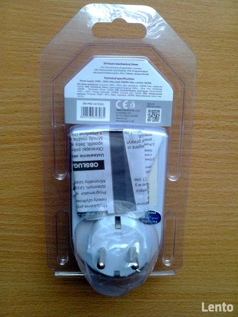 NOWY Programator czasowy do gniazdka zegar mechaniczny timer