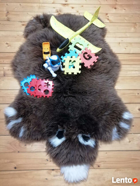 Miś Dywanik Naturalna Skóra Owcza-Skóry Owcze Dekoracyjne