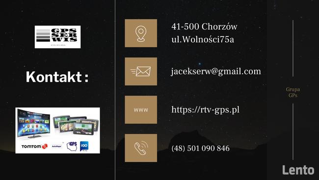 Serwis Naprawa Aktualizacja Nawigacji GPS Chorzów - Katowice