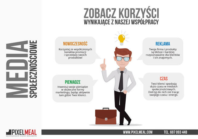 Strony www, sklepy, media społecznościowe, reklama i druk