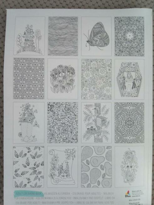 Relaksacyjna antystresowa kolorowanka różne motywy