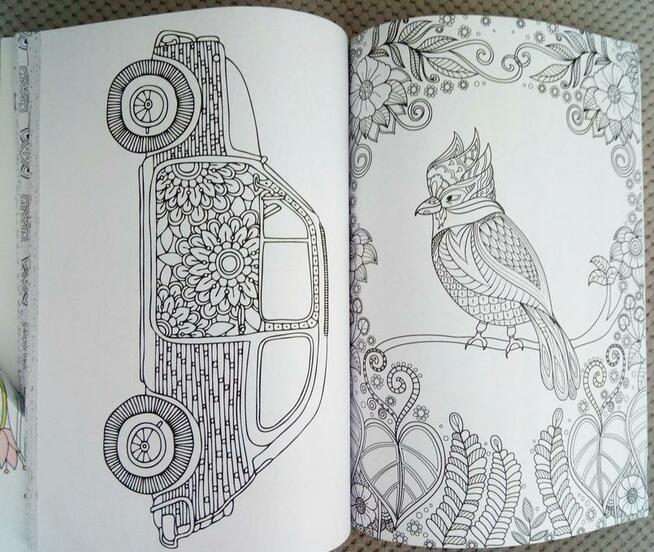 Relaksacyjna antystresowa kolorowanka różne motywy